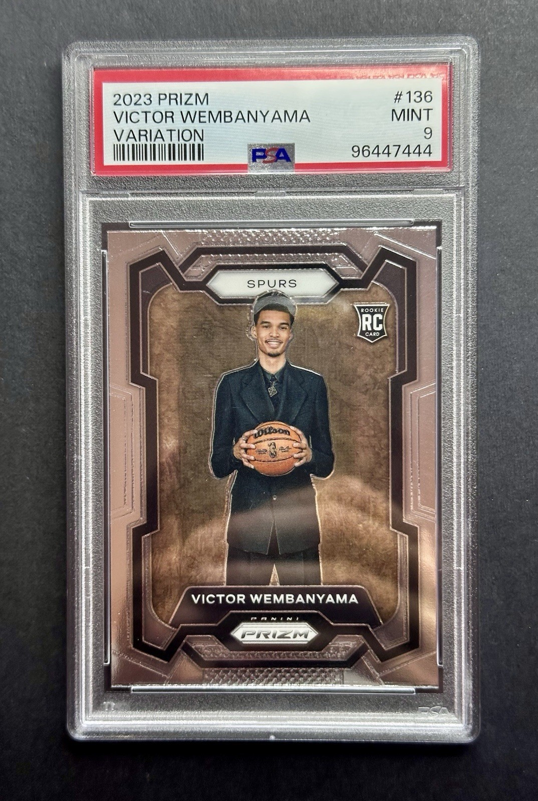 Victor Wembanyama Prizm rookie variation, draft-night photo