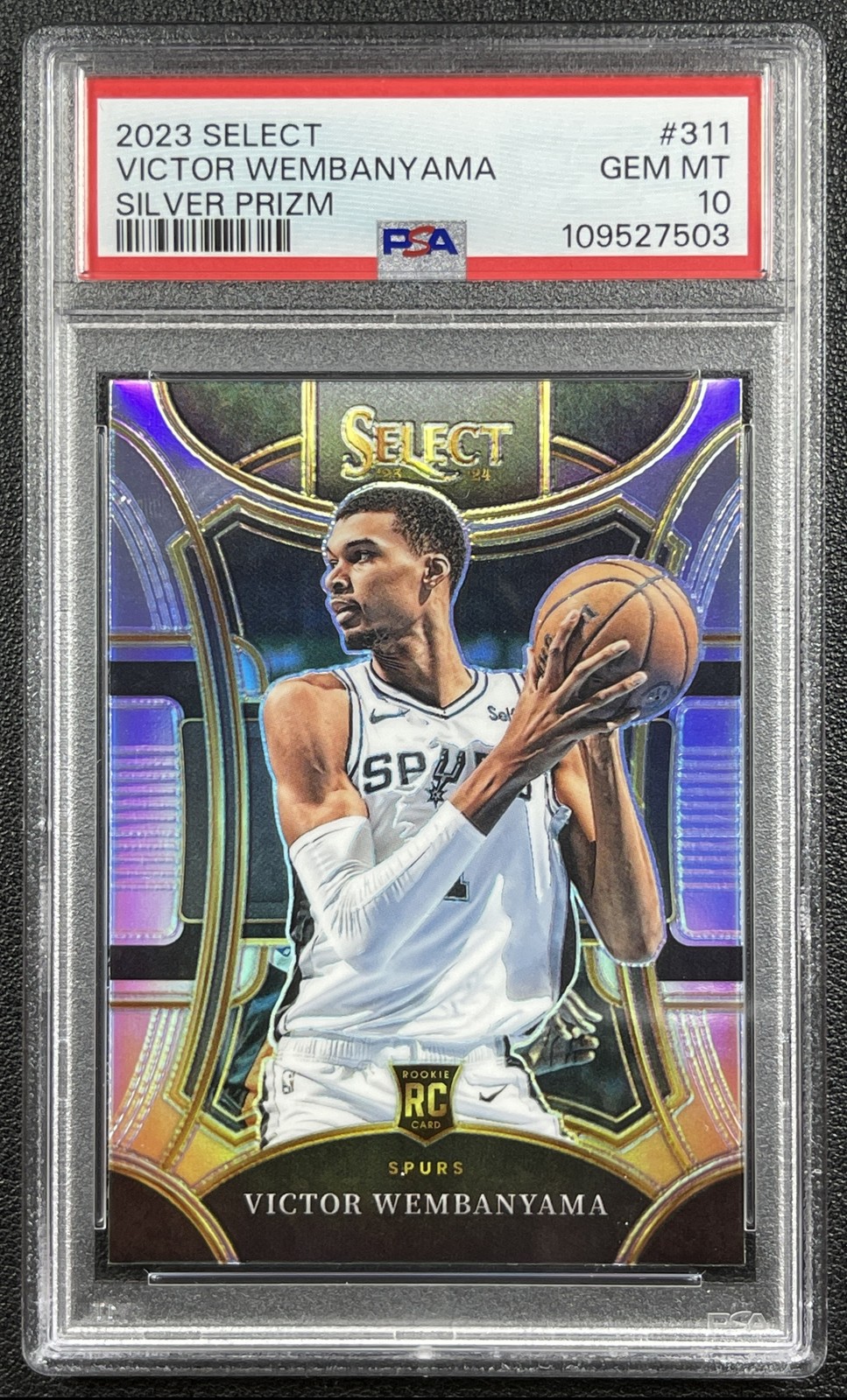 Victor Wembanyama 2023 Select Silver Prizm rookie PSA 10